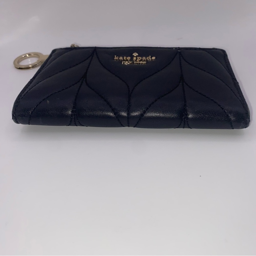 KATE SPADE NEW YORK Briar Lane Quilted Black Wallet Keychain /Coin Purse/ID - Picture 6 of 9